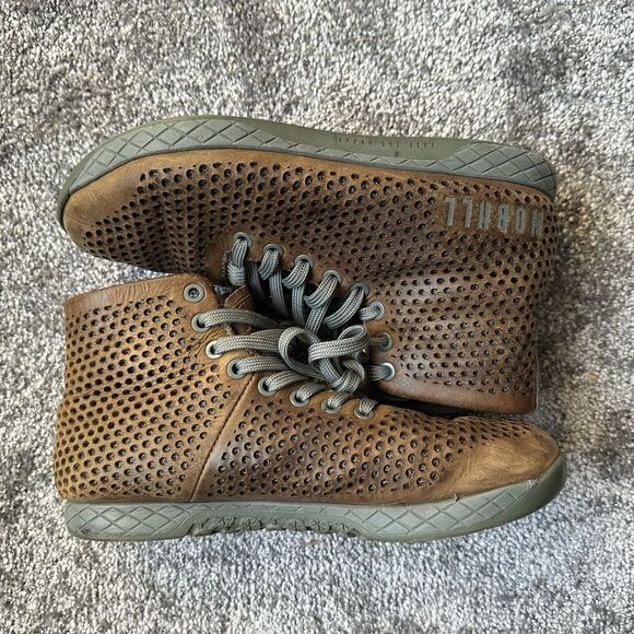 Nobull Brown Leather High Top Trainers Women’s Size 7 Read - Picture 6 of 12